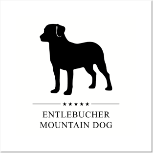 Entlebucher Mountain Dog Black Silhouette Posters and Art